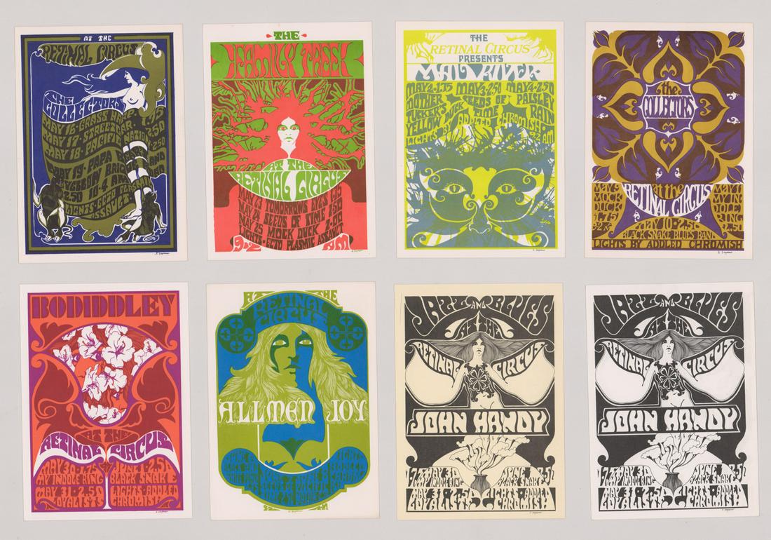 1968 Retinal Circus Rock and Roll Postcards (8) (1 of 2)