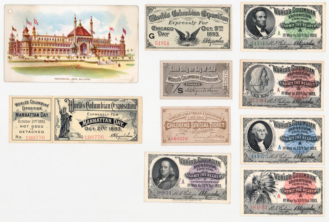 10 pcs 1893 World's Columbian Exposition (1 of 2)