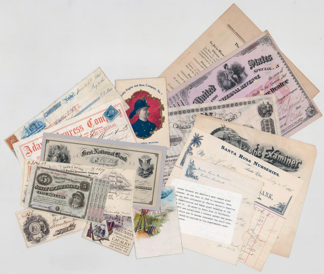Bonds, Checks, Documents and Ephemera (1 of 9)