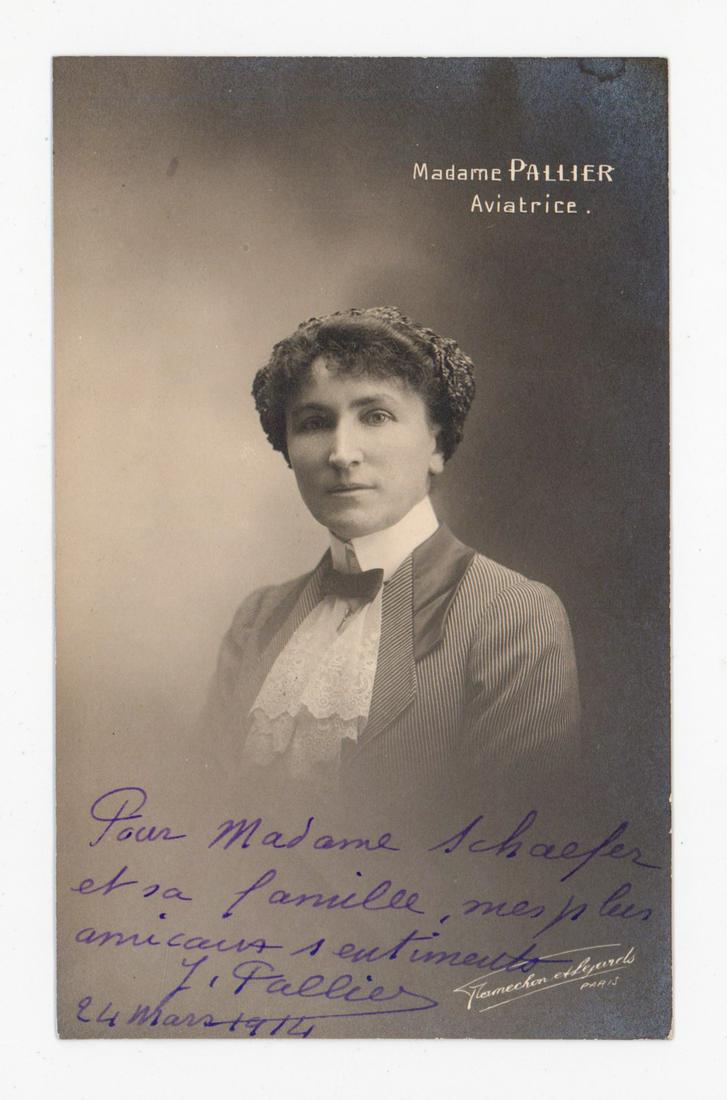 RARE Jeanne Pallier Autographed RPPC Postcard (1 of 2)