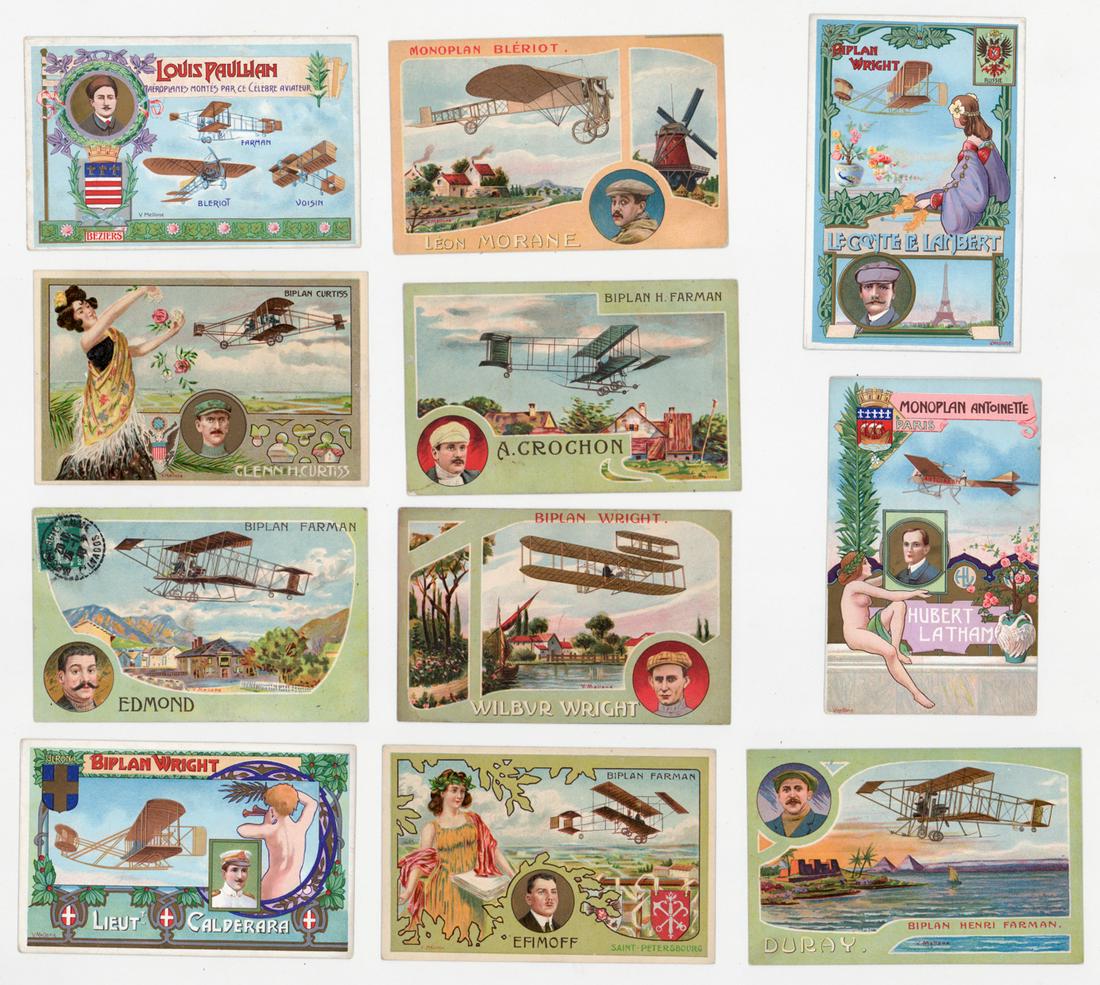 [France, Aviation] Airplane Postcards V. Mellone (1 of 2)