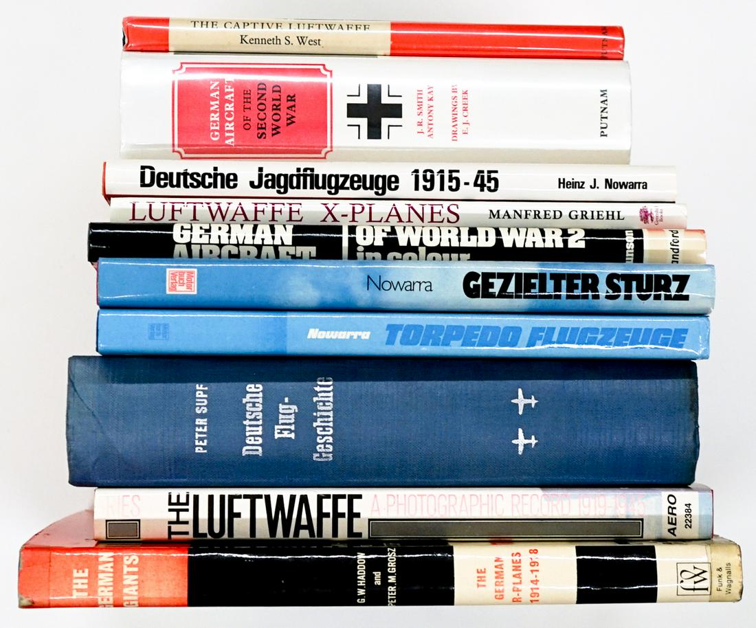 [Germany, Aviation] Group of Books (10): A group of (10) large aviation books. All but one are in very good condition with no odors and from a non-smoking house. USPS Media Mail available for all domestic shipments. We ship most items in thi