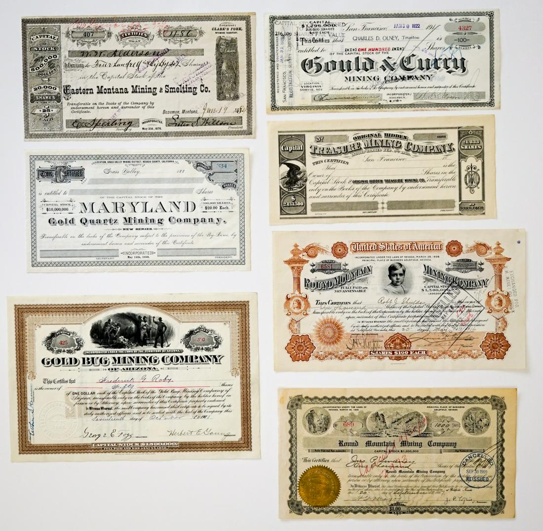 [Mining] Western U.S. Antique Stock Certificates 7 (1 of 3)
