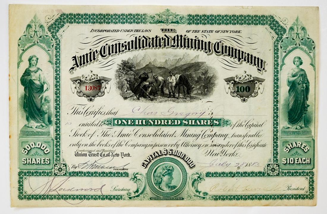 1883 Annie Consolidated Mining Company (1 of 2)
