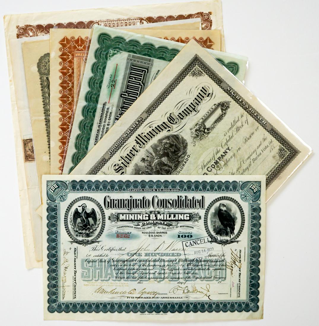Vintage and Antique Mining Stock Certificates (8) (1 of 3)
