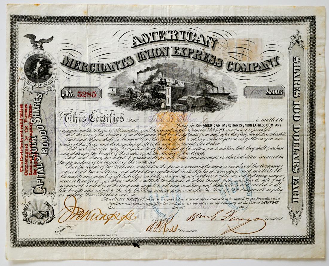 1869 American Merchants Union Express Company (1 of 2)