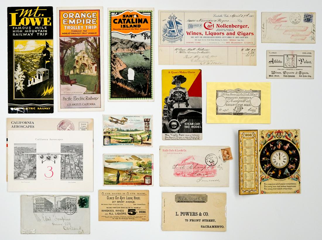 [Travel, Aviation, Liquor] Group of Ephemera (1 of 5)