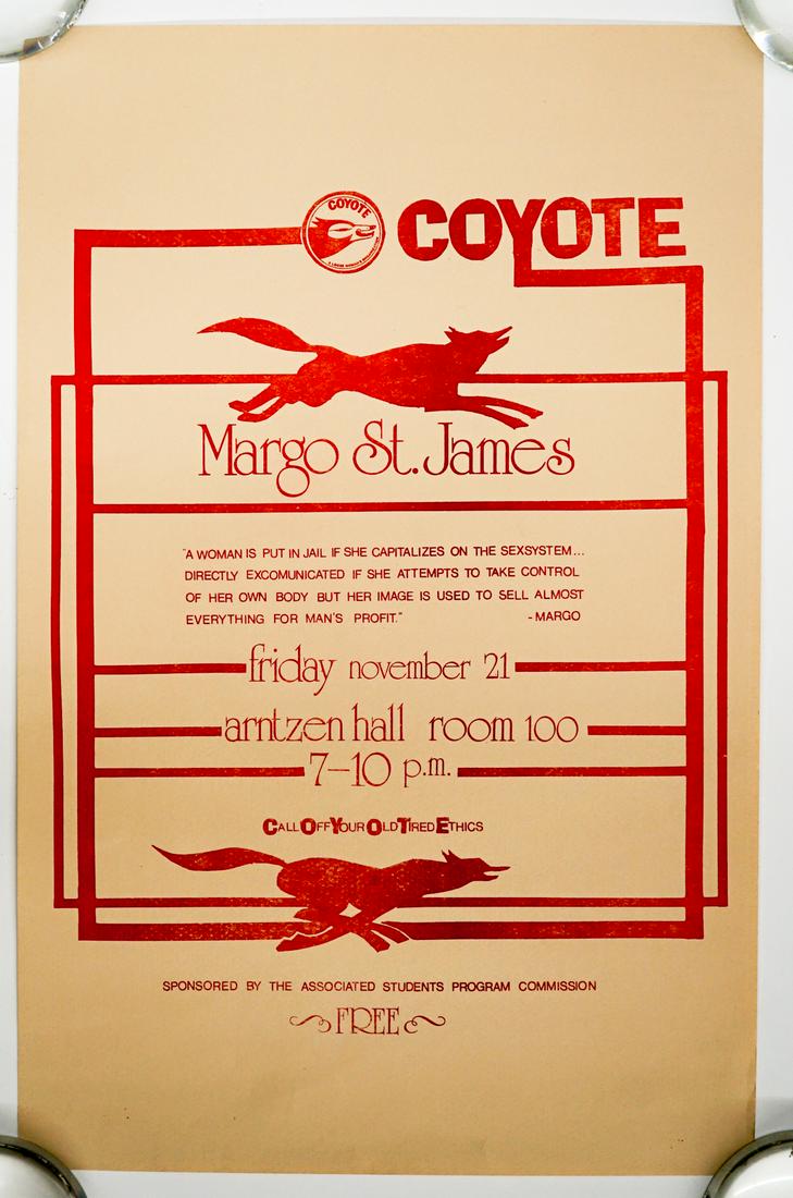 1975 COYOTE Margo St. James Poster WWU (1 of 1)