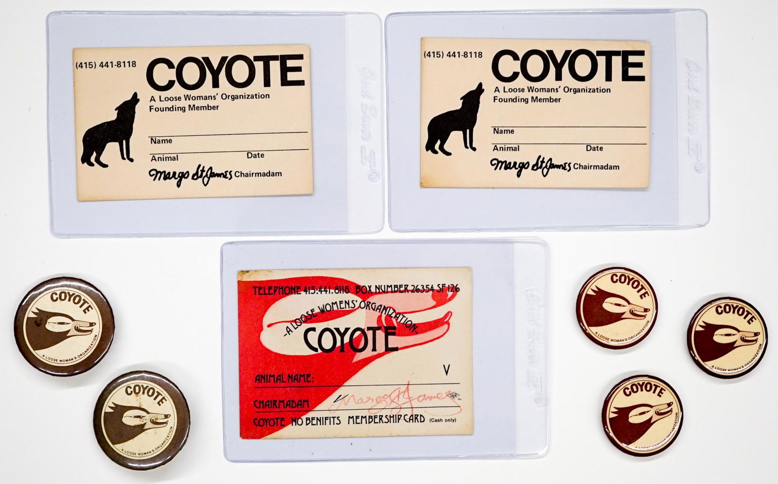 Margo St. James COYOTE Buttons and Cards (1 of 2)