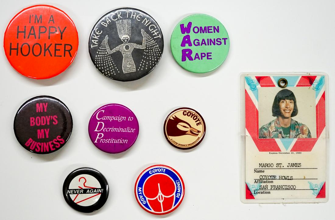 [Women's Movement, Coyote] Margo St. James Buttons (1 of 2)