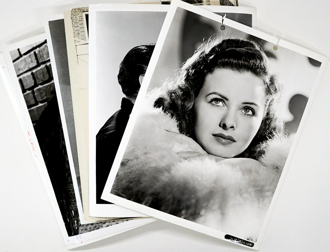 Actresses Vintage Publicity Photos (12): A group of vintage publicity photos (12). Includes Annabella, Dorothy McGuire, Ingrid Bergman and more. They measure approximately 10-in. x 8-in. Provenance: Formerly the personal collection of Robert