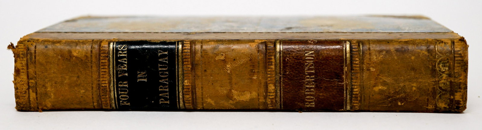 Four Years in Paraguay by Robertson 1838: Four Years in Paraguay by J. P. and W. P. Robertson in two volumes bound in one. 1838, first American edition. E. L. Carey and A. Hart, Philadelphia. Title page of volume I clipped at top edge. 236, 2