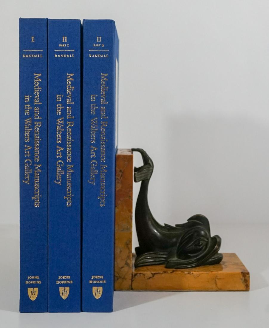 Medieval and Renaissance Manuscripts (3 Vol): Medieval and Renaissance Manuscripts in the Walters Art Gallery by Lillian M. C. Randall published by the Johns Hopkins University Press. 1989 Volume I and Volume II both parts1992. Many color and bla