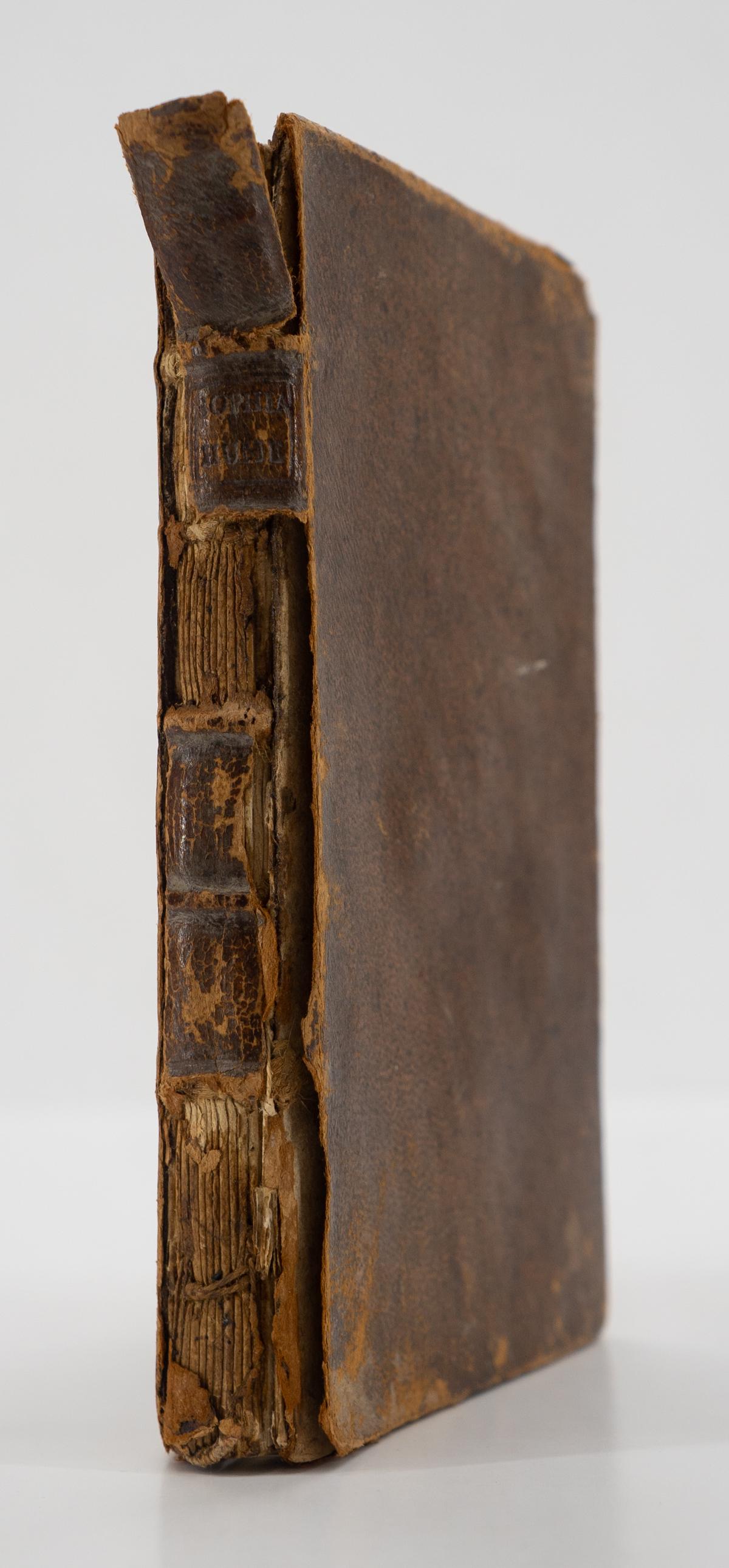 An Exhortation to the Inhabitants by Hume 1754: An Exhortation to the Inhabitants of the Province of South-Carolina by Sophia Hume. 1754. Isaac Jackson, Dublin. 164 pp. + 4 pp. advertising. Approximately 6.5 in. x 4 in. x .5 in. Hinges loose, spine