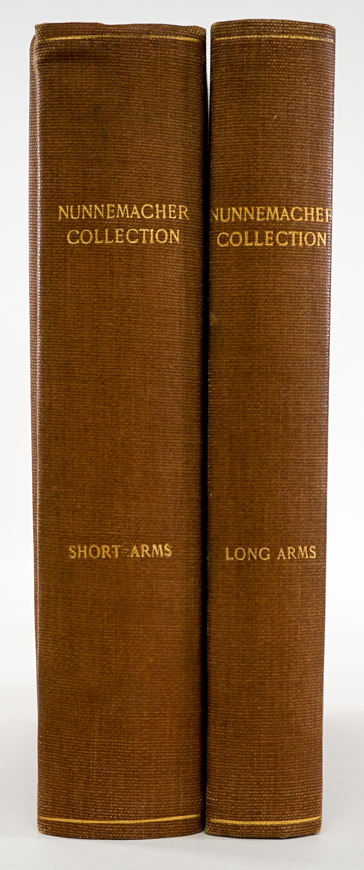 Nunnemacher Collection by Metschl (2 V Set) 1928: The Rudolph J. Nunnemacher Collection of Projectile Arms by John Metschl. Bulletin of the Public Museum of the City of Milwaukee. May 25, 1928. Two volume set of Long and Short Arms. Illustrated with 