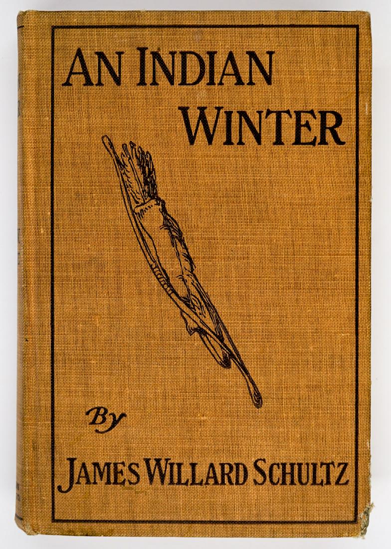 An Indian Winter by James Willard Schultz: An Indian Winter by James Willard Schultz. Scarce variant, 1913, 227 pages and in VG/VG-EX condition. From a non-smoking home and free of any odors. Provenance: Bob Borcherdt collection. If lot is abs