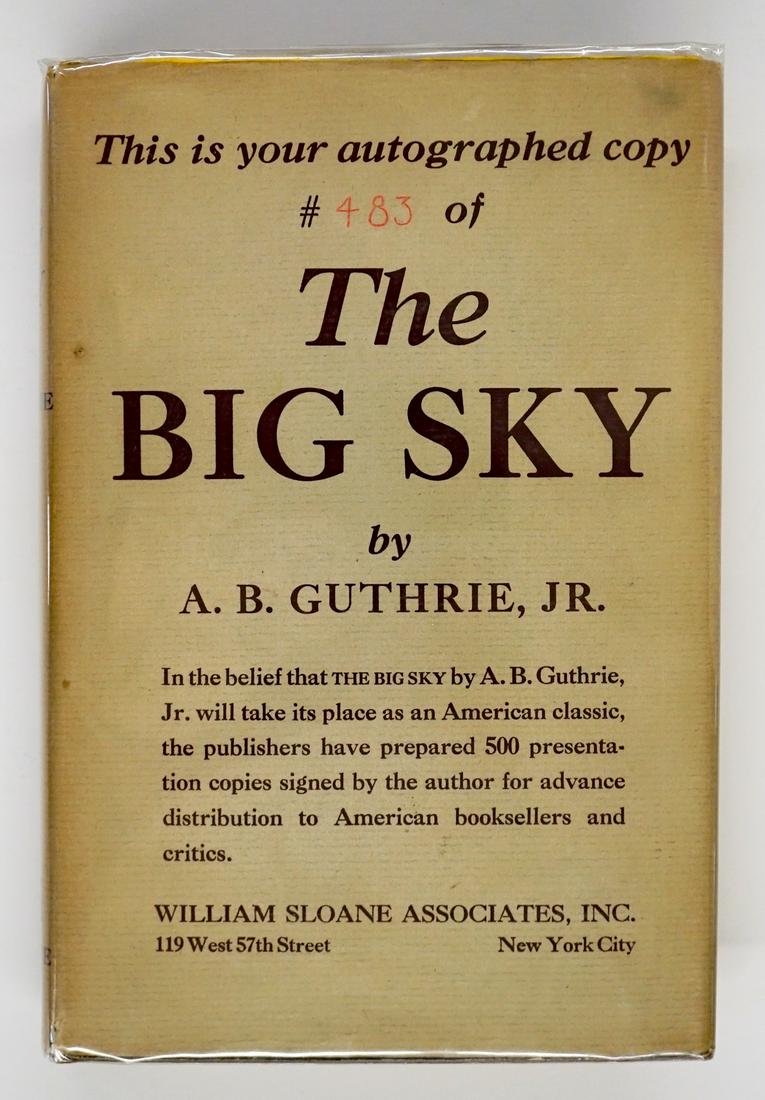 The Big Sky by A.B. Guthrie Signed and Numbered (1 of 10)