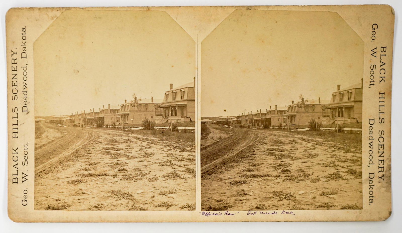 Fort Meade, South Dakota Street Scene Stereoview (1 of 2)