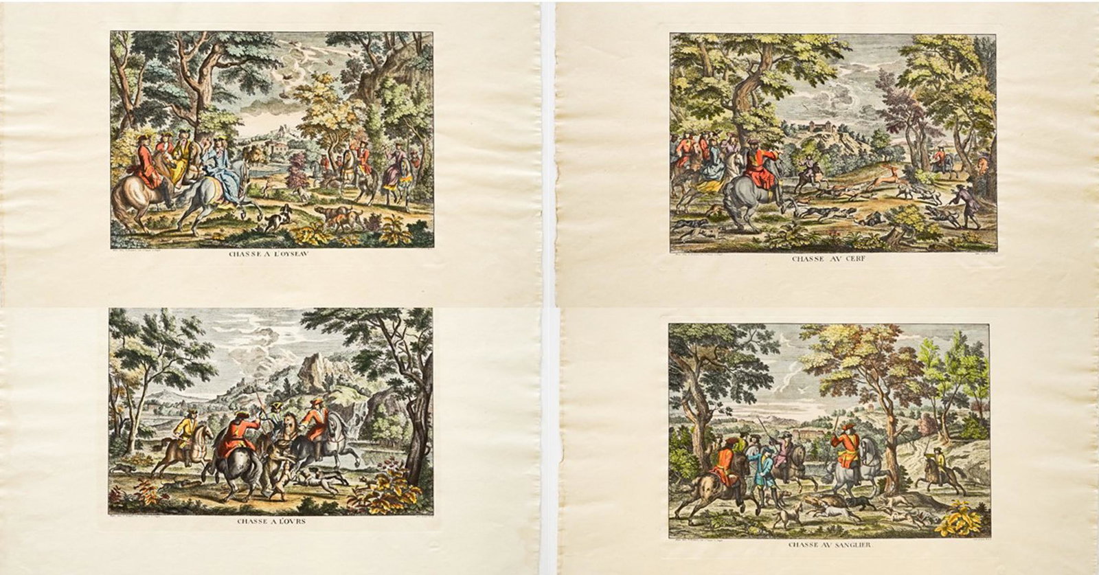 Old French Hunts Hunting Scene Engravings (4) (1 of 9)