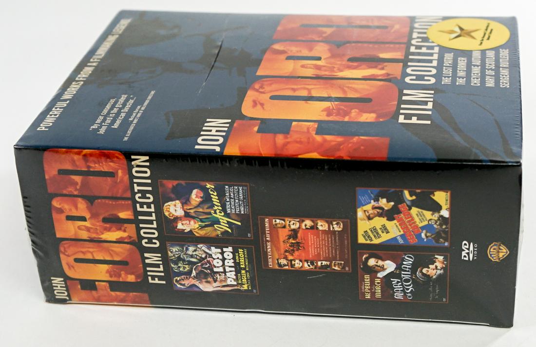 John Ford (5) DVD Robert Osborne Collection: John Ford Film Collection (5) FACTORY SEALED in slipcase. Each DVD or set will include a Robert Osborne 'gold label' affixed to the cover. Provenance: Robert Osborne Personal DVD Library. There is no