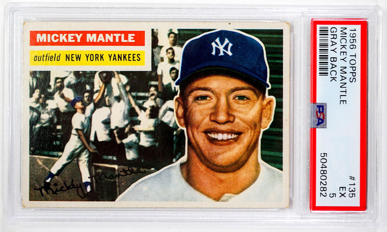 Mickey Mantle 1956 Topps #135 PSA 5 EX (1 of 2)
