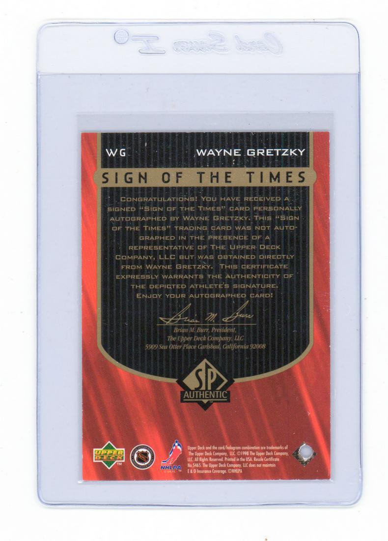 Wayne Gretzky 1998 Redemption Card (1 of 2)