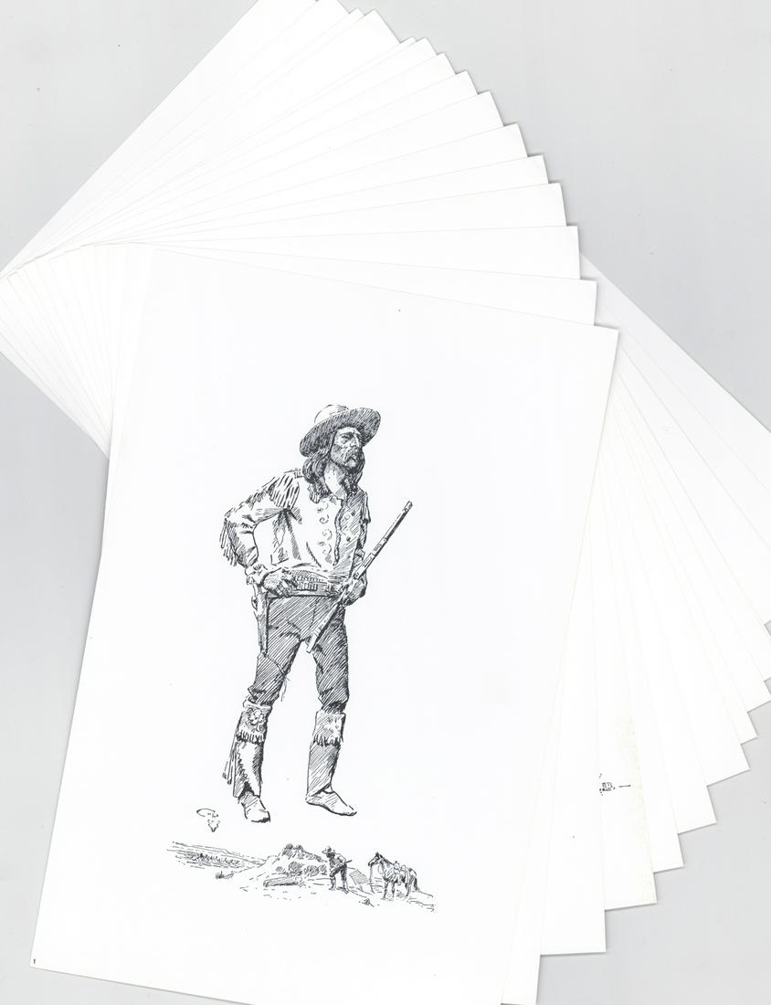 Charles Russell Sketches Print Set Complete MIE (1 of 15)