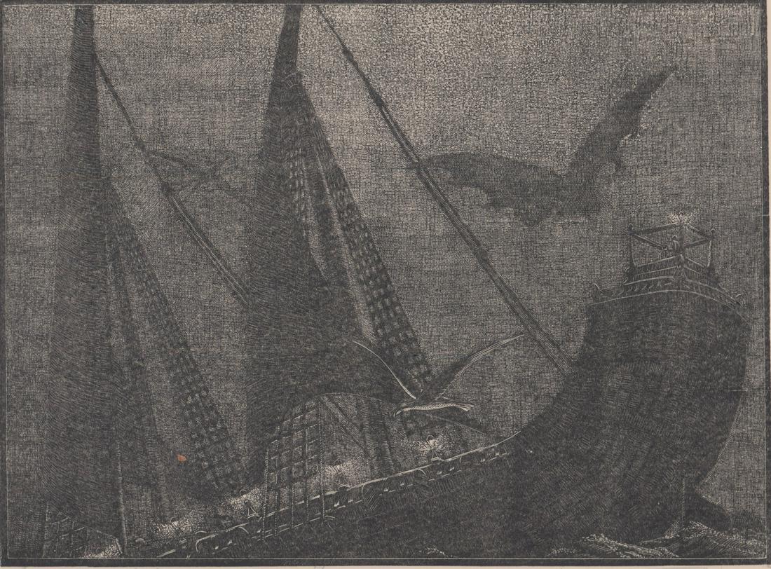 Victor Delhez (Belgium, Argentina 1902-1985): Victor Delhez (Belgium, Argentina 1902-1985) signed wood engraving. Measures 11.75-in. x 9-in. plate size and 15-in. x 20-in. sheet size. Hinge-mounted at top corners only. Image area (engraving) is i