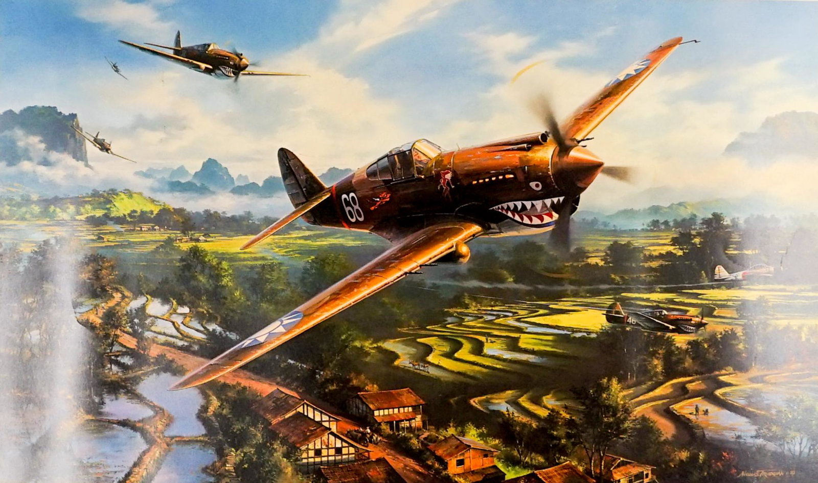 Tiger Fire by Trudgian with Autographs (1 of 8)