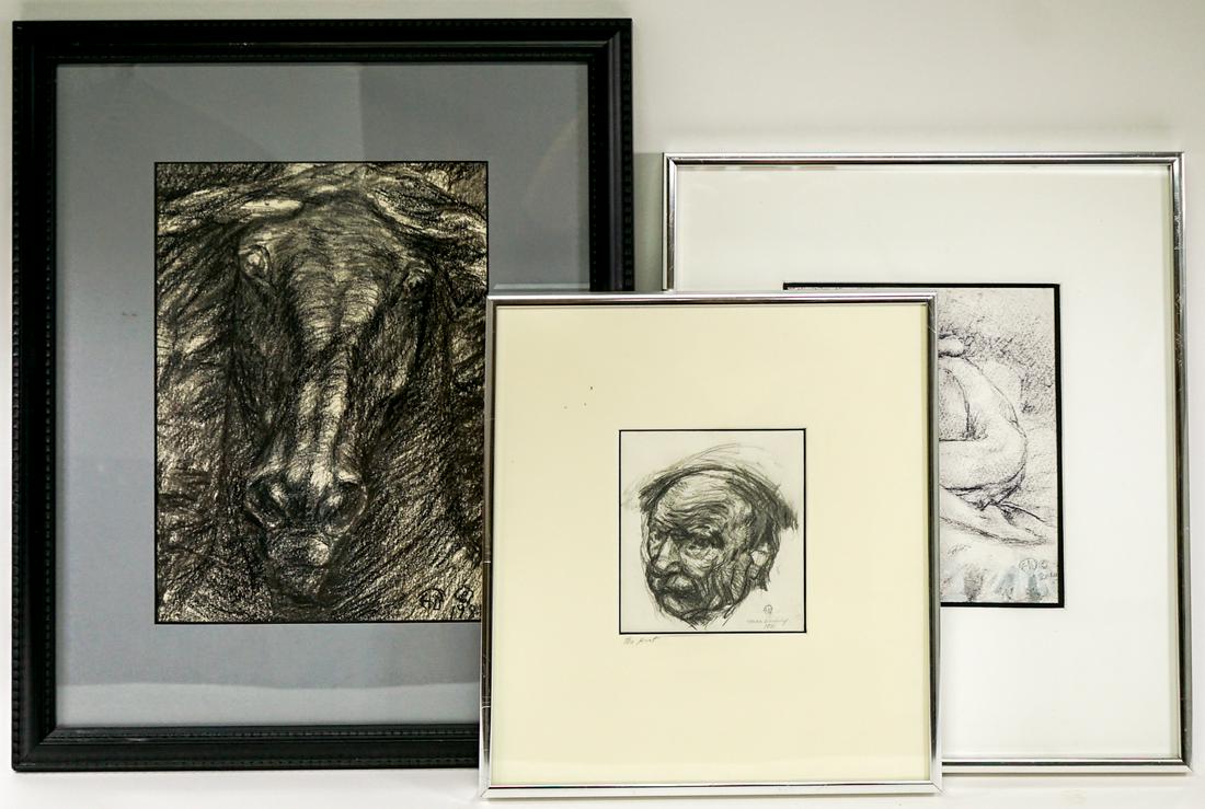 Floyd Dewitt, Three Works on Paper (1 of 9)
