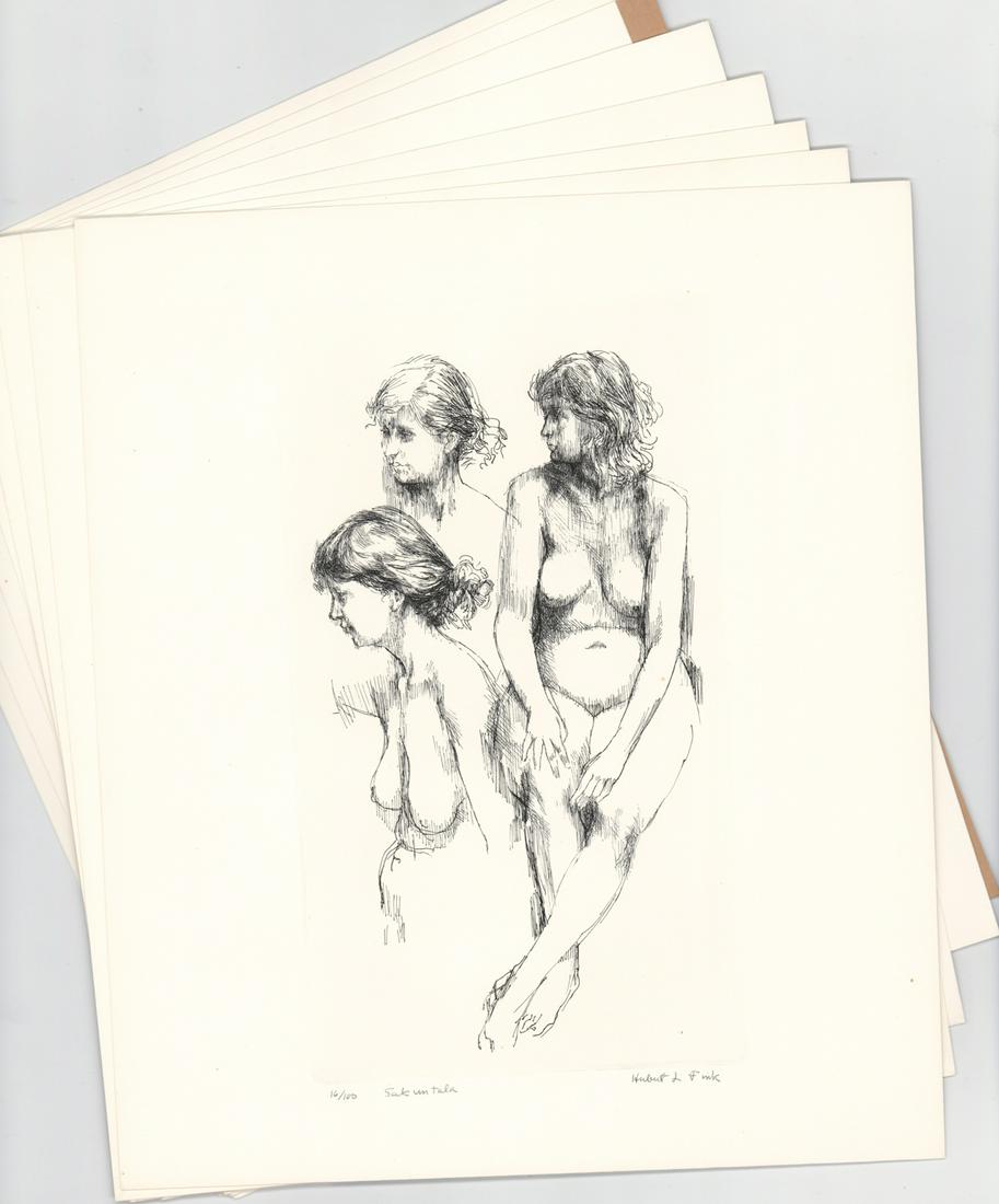Herbert Fink (8) Etchings Signed [Nudes] (1 of 15)