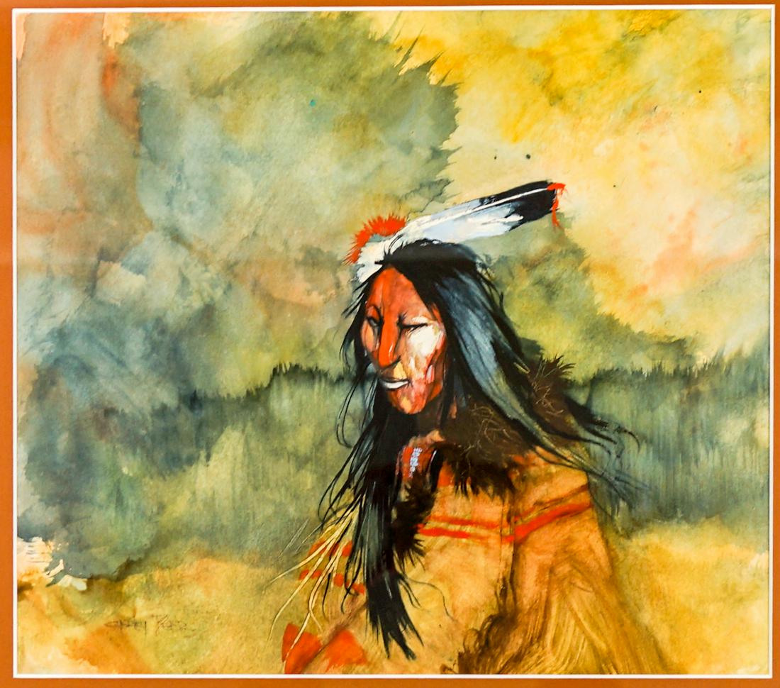 Charley Bear Framed Original Gouache (1 of 4)