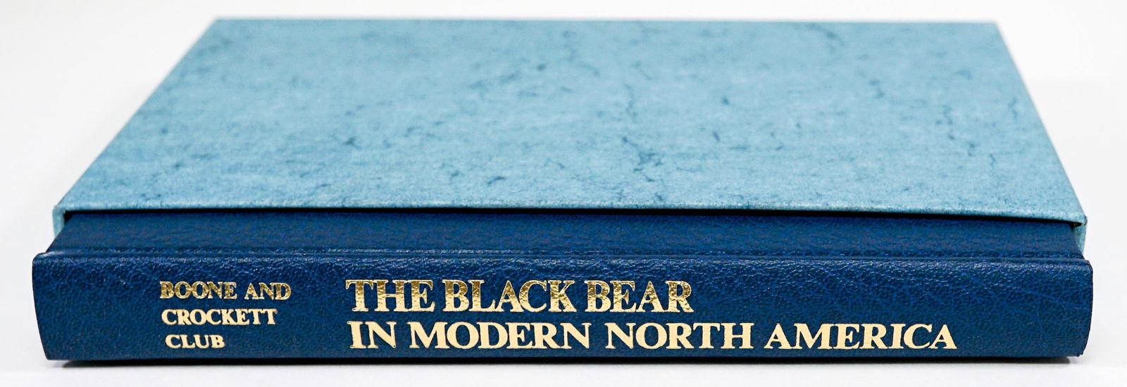 Black Bear Boone and Crockett 1979 #62/100: The Black Bear in Modern North America. Boone and Crockett Club. 1979 version with slipcase. Numbered '62' of 100 copies. Edited by Dale Burk. Signed by James C. Rikoff, Chairman editorial and histori
