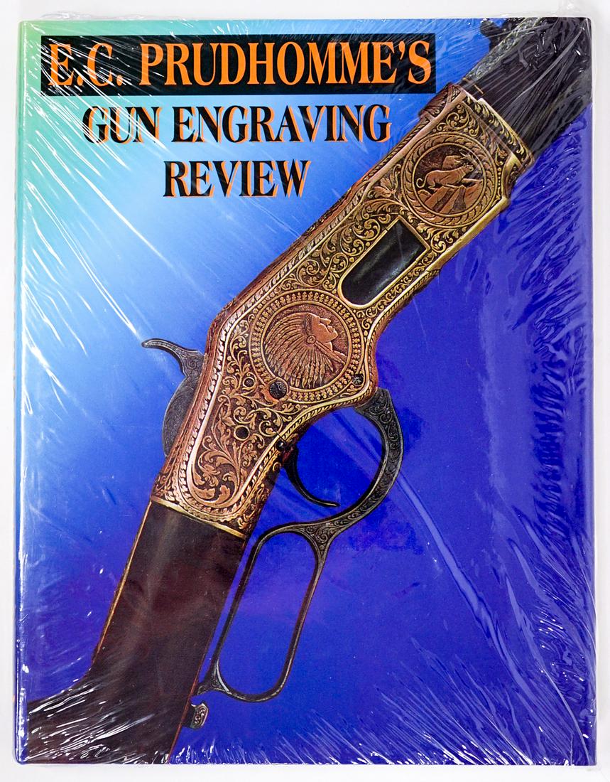 Prudhomme's Gun Engraving Review 1994 (SEALED): E. C. Prudhomme's Gun Engraving Review. This is the Rowe Publications reprint and is publisher sealed. 1994. Measures 11.25 in. x 8.75 in. x .75 in. From a non-smoking home and free from any odors. Pr