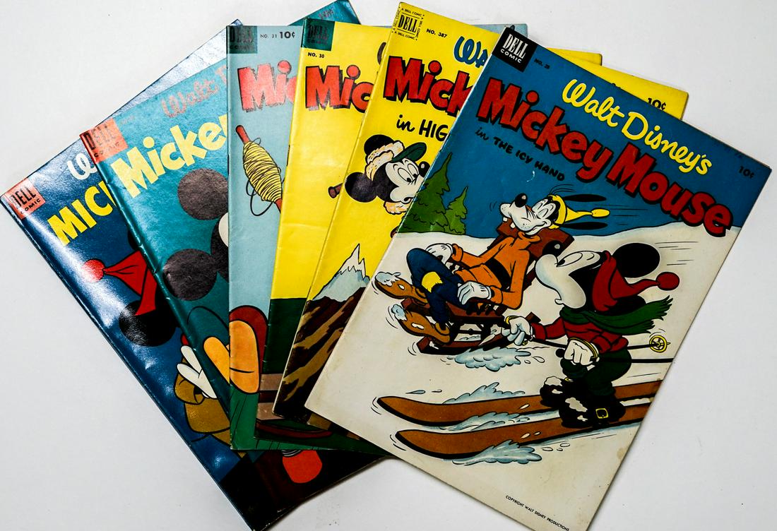 Dell Walt Disney's Mickey Mouse Comics (6): Dell Walt Disney's Mickey Mouse comics (6). EX and EX/EX+ condition. If lot is absent of a condition report one may be requested via email. Condition report is provided as an opinion only and is no gu