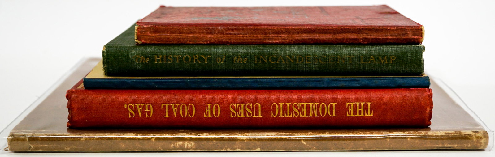 Gas and Electric (5) Vintage Books: Collection of five vintage books (one softcover) of gas and electric lighting and more. Includes: 1) The ABC of Electricity by Meadowcroft. 1988 fourth edition. 2) The History of the Incandescent Lamp
