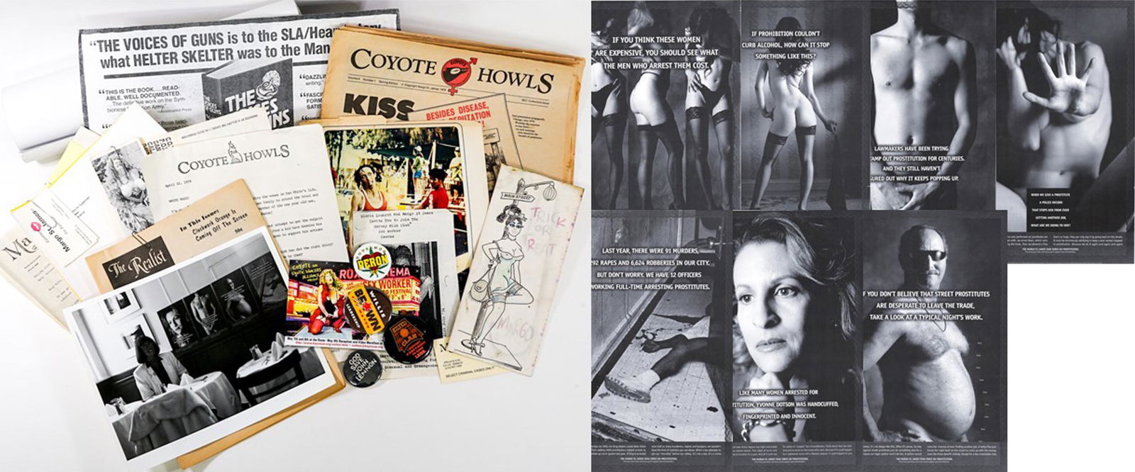Margo St. James Posters on Prostitution and More: [Women's Movement, Prostitution] From the Margo St. James collection, seven posters and ephemera. Posters are 'The Margo St. James Taskforce on Prostitution' and measure 22 in. x 14 in. each. Provenan