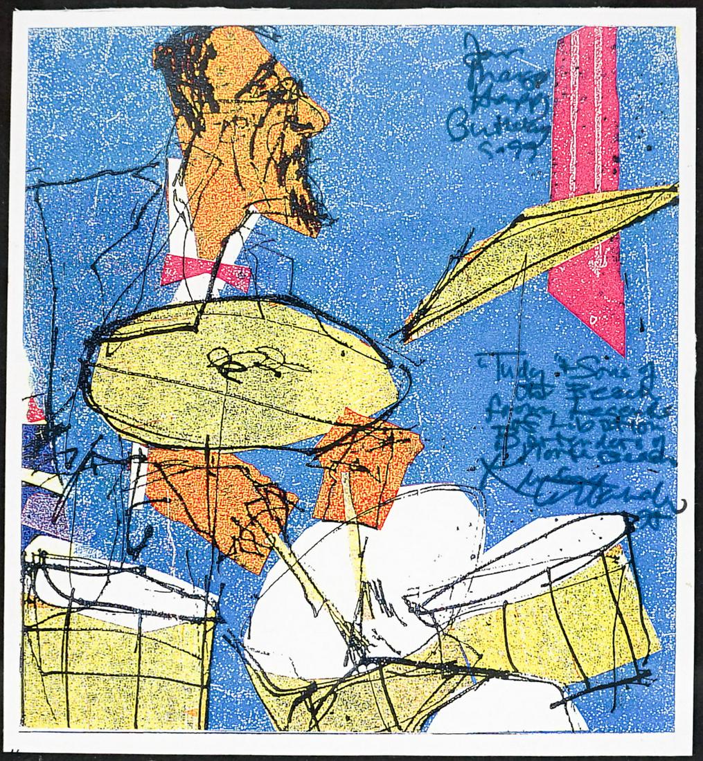 Margo St. James Framed Birthday Card: Birthday card to Margo St. James. Inscribed' Happy Birthday Dearest Margo, Saint and Sister and Eternal Inspiration, Love Kristen 9/12/99'. Measures 8.5 in. x 8.75 in. Provenance: The Estate of Margo