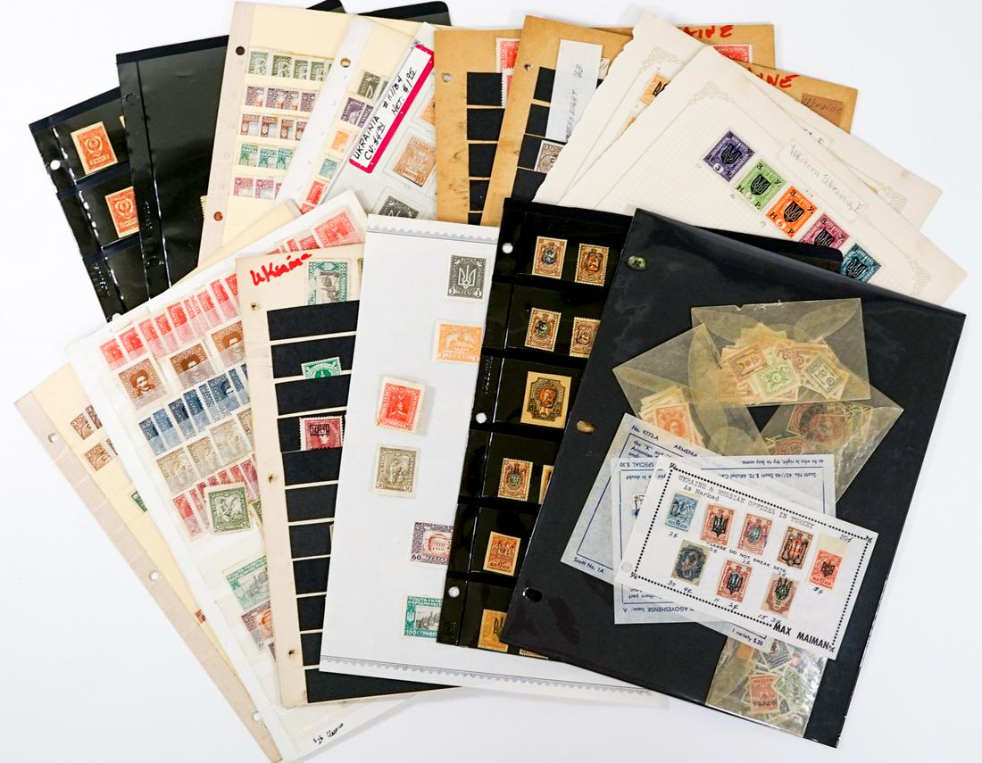 [Ukraine, Russia] Stamp Collection: [Ukraine, Russia] Stamp collection. If lot is absent of a condition report one may be requested via email. Condition report is provided as an opinion only and is no guarantee as grading can be subject