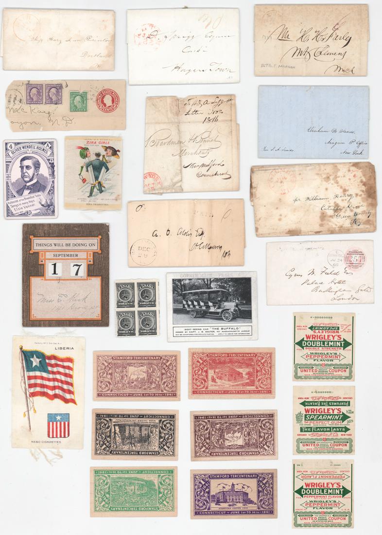 Antique Ephemera and Memorabilia: Antique letters, collectibles and ephemera. If lot is absent of a condition report one may be requested via email. Condition report is provided as an opinion only and is no guarantee as grading can be