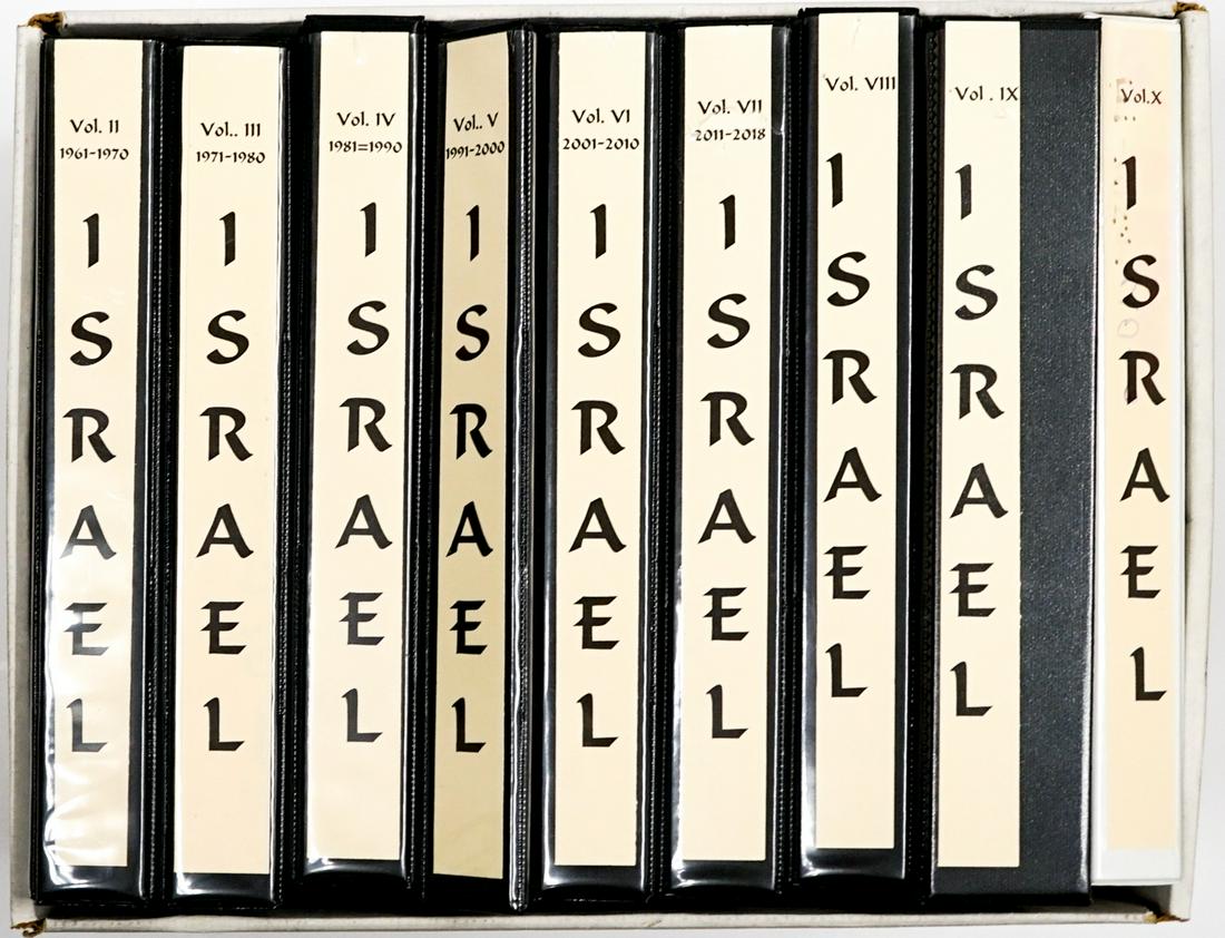 [Israel, Stamps] Large Collection 1963-2016: A large collection of binders with stamps from Israel 1963-2016. Hingeless, no gum or tape. Hundreds of stamps. If lot is absent of a condition report one may be requested via email. Condition report 