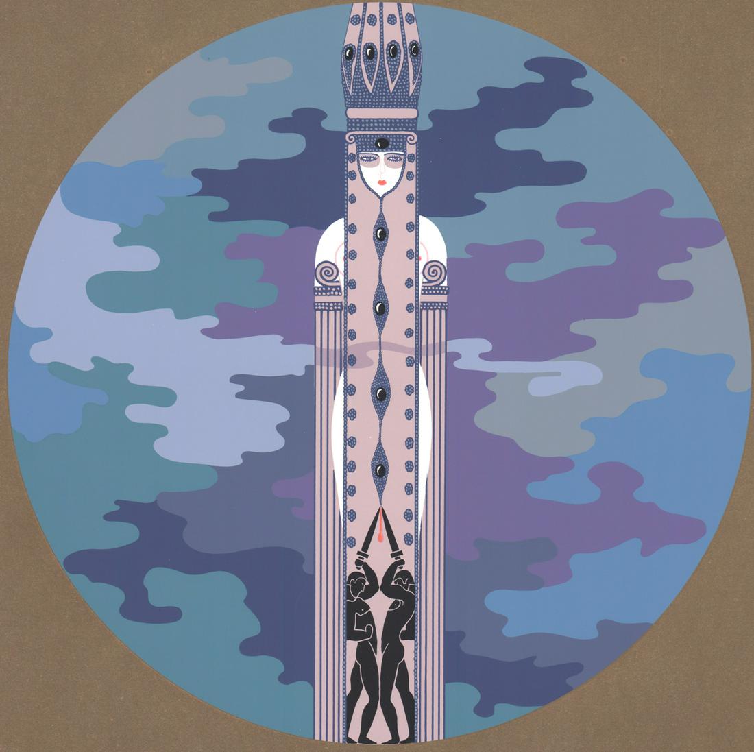 Erte Serigraph Signed 47/300: Erte (Romain de Tirtoff) (Russian/French 1892-1990) 'L'Indifference from the 'Four Emotions Suite', serigraph on paper, pencil signed lower right and numbered 49/300 lower left, with blindstamp. Image