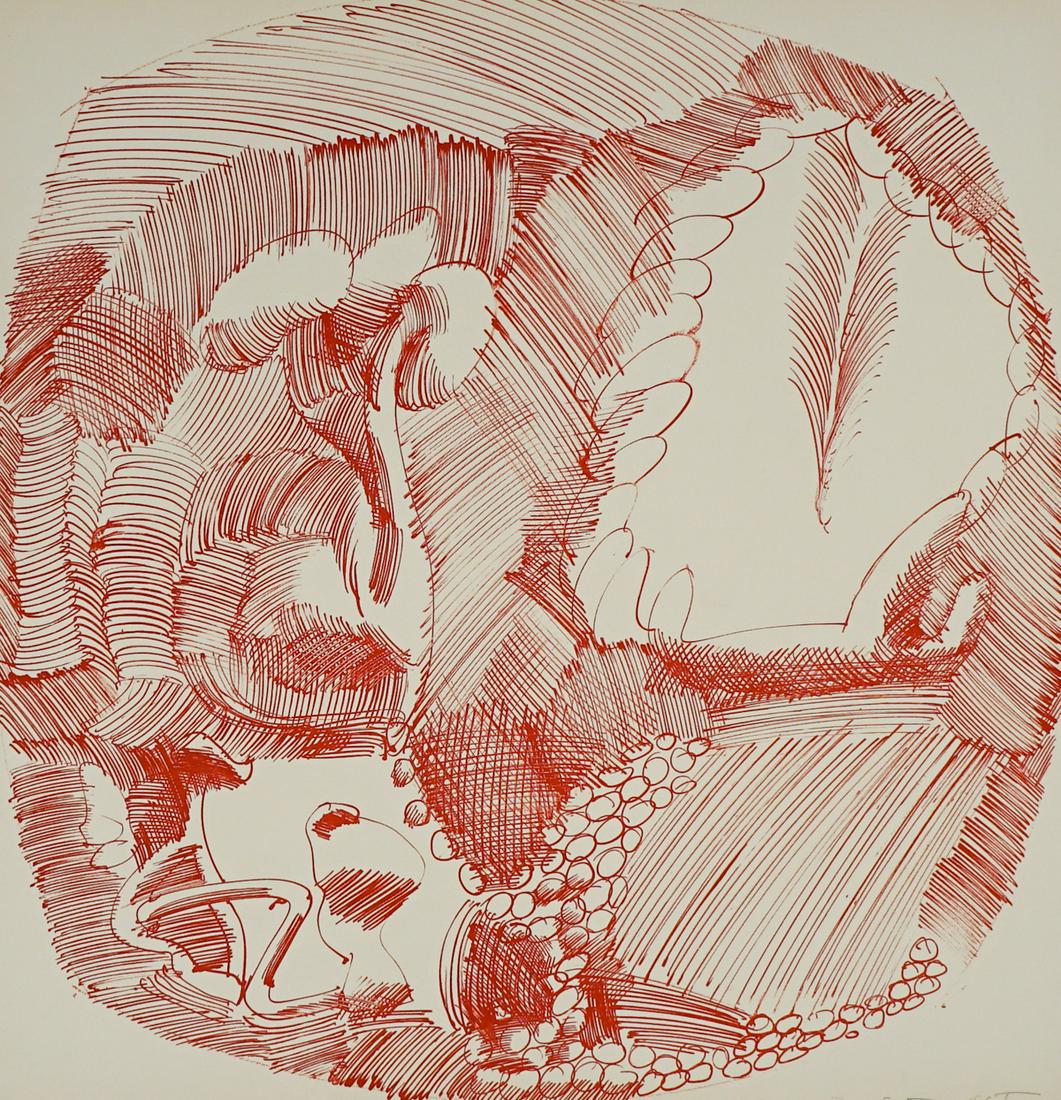 John Altoon 'Artists Proof' Lithograph [Abstract]: John Altoon (New York, California 1925 - 1969) lithograph in colors from 'About Women' portfolio. Signed in pencil lower right 'Artists Proof XVI Altoon' (see picture). Measures 18.5-in. x 17.75-in. i