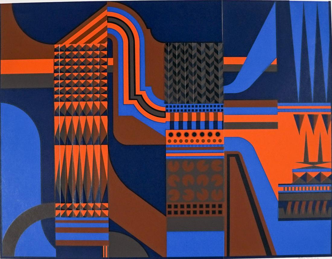 Rick Tunkel 2-Dimensional Serigraph #48/250: Rick Tunkel two-dimensional serigraph pencil signed lower right and numbered '48/250' lower left. Image measures 18 in. x 22.5 in. and sheet measures 18.5 in. x 25.25 in. Unframed, loose and not glued