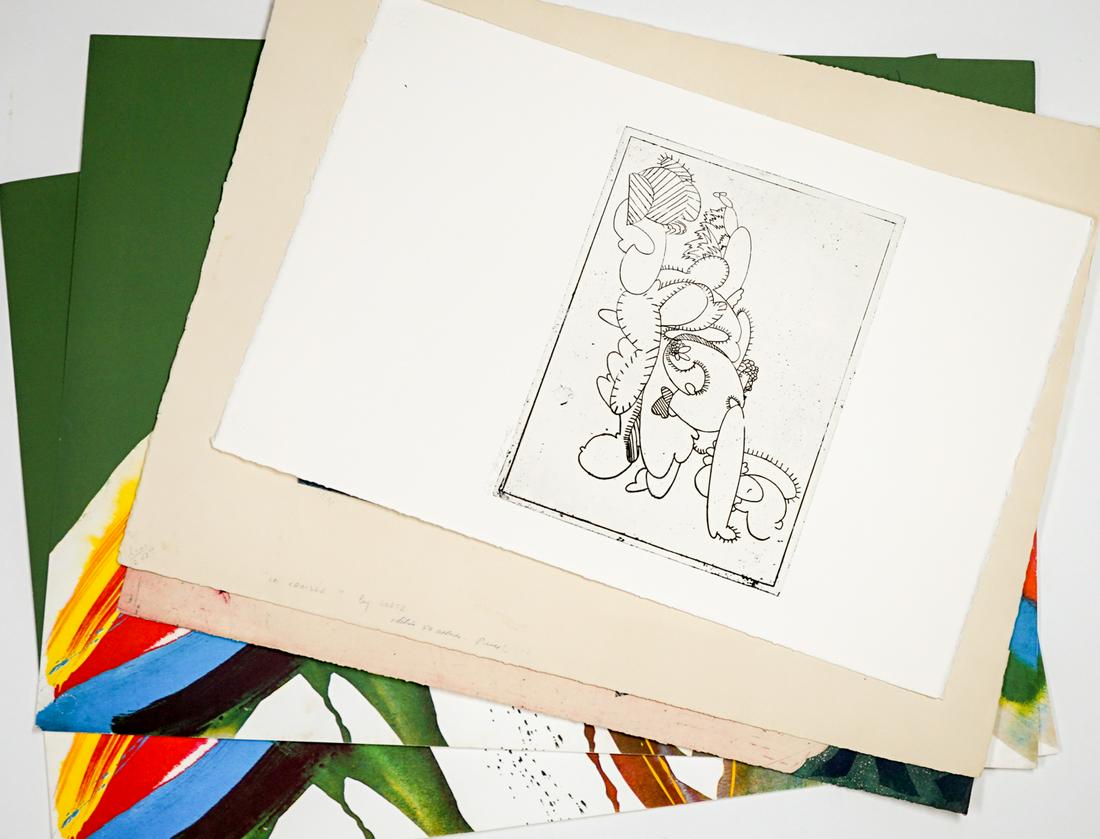 MCM (5) Prints [Abstract]: Five (5) MCM abstract prints. Includes: Tom Butter (1); Henri Bernard Goetz (2); and Lamar Briggs (2). Measures 15 in. - 21 in. x 22.5 in. - 28.5 in. Provenance: Amity Art Foundation, Inc. collection.