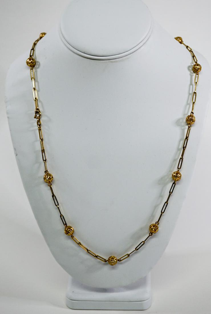 18k Yellow Gold Large Designer Necklace (1 of 4)
