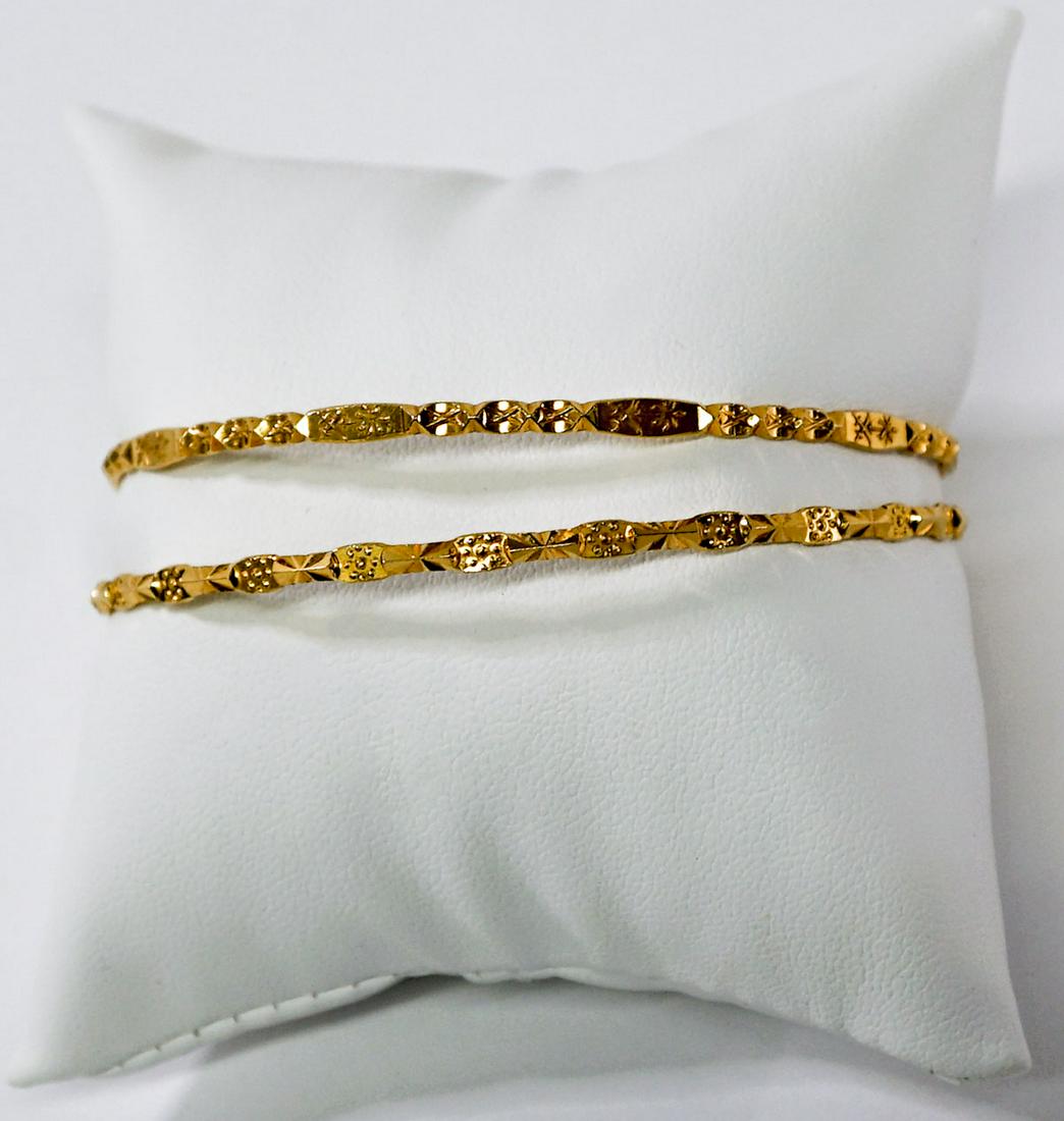 Two 21k Egyptian Gold Bangle Bracelets (1 of 6)