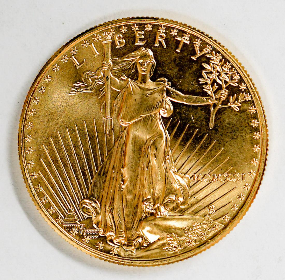 1991 Gold American Eagle 1 oz. Gold U.S. $50 Coin (1 of 2)