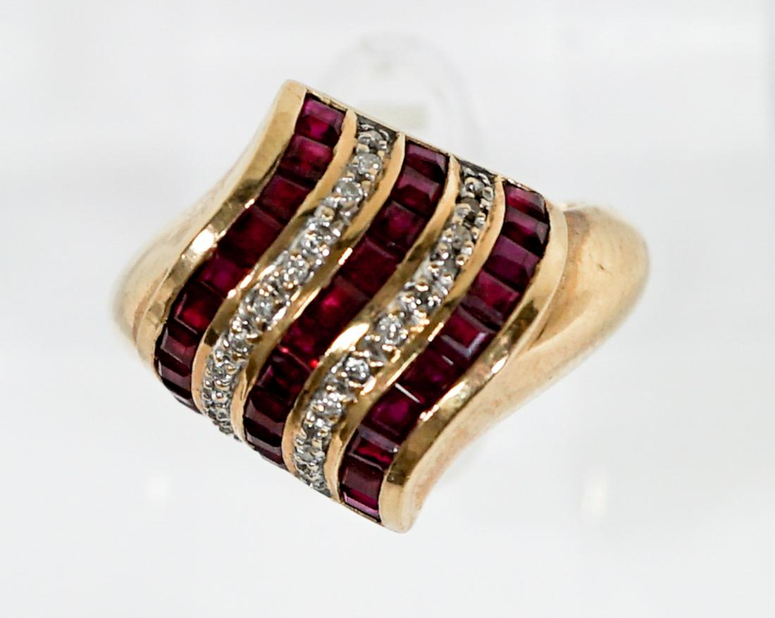 14k Gold, Diamond and Ruby Ring (1 of 6)