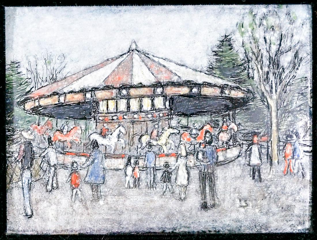 Lisel Salzer Small Framed Enamel on Metal (1 of 4)